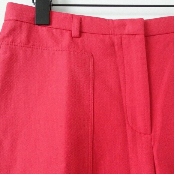 NWT AKRIS Love Red Cotton Silk Blend Crop Colette Trouser Pants 4 - Picture 2 of 5